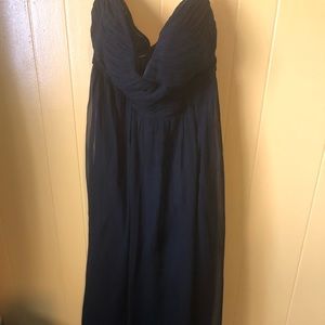 Black strapless formal dress